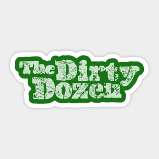 The Dirty Dozen logo (white) Sticker